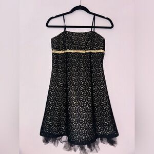 Vintage Y2K Black Lacey Homecoming Dress